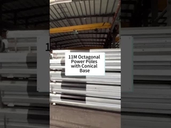11 metri di pali ottagonali con base conica