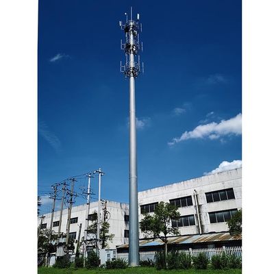 Antenne in acciaio di 40 m rivestite in polvere monopoli con piattaforma