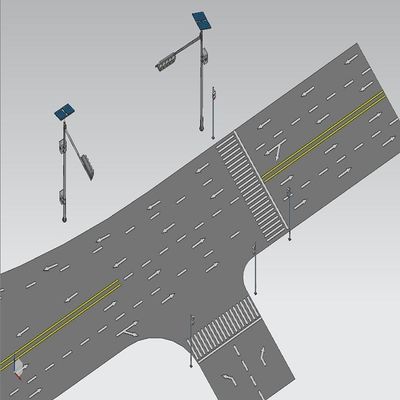 Tipo posta ottagonale di T di forma 6M Cantilever Traffic Light