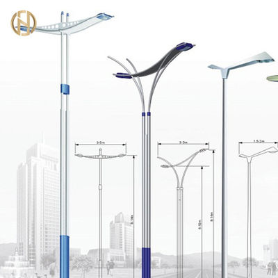 acciaio ottagonale Palo del braccio del doppio di palo di iluminazione pubblica di forma di 8M Q345B