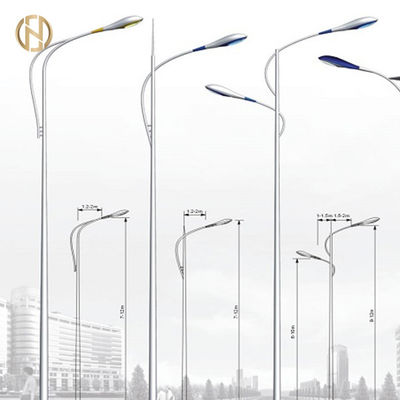 Singola/doppia iluminazione pubblica palo del braccio 12M 10m 8M 6M Galvanized Light Pole