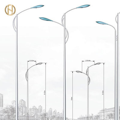 forma ottagonale Q235B di palo di iluminazione pubblica di 6M 8M 10m 12M/materiale asse di Q345B