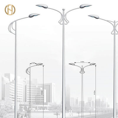 posta d'acciaio della lampada di forma ottagonale di palo di iluminazione pubblica 10m con il singolo braccio