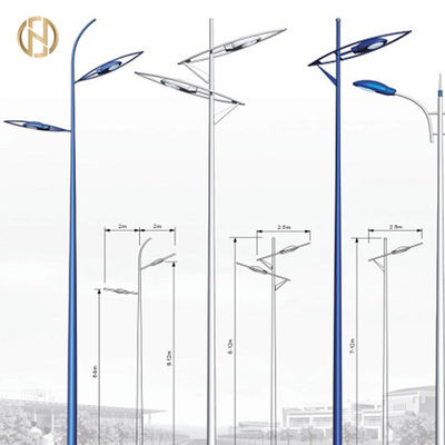 La immersione calda ha galvanizzato l'acciaio solare Q235 del palo di iluminazione pubblica 6m 7m 9m i 10m 12m