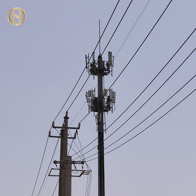 30m di caldo Dip Galvanizzato Telecom Mast Pole ASTM A572 GR65 Acciaio
