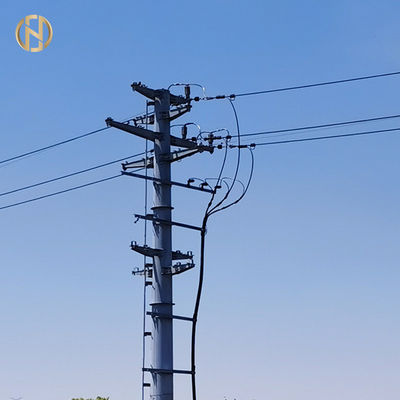 Potere palo su misura 69KV 90FT Q460C elettrico d'acciaio del metallo di dimensione