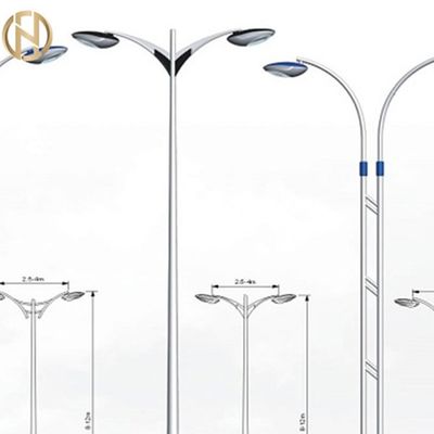 lampada decorativa ottagonale Palo Multipyramidal dell'iluminazione pubblica Q235 di 3mm