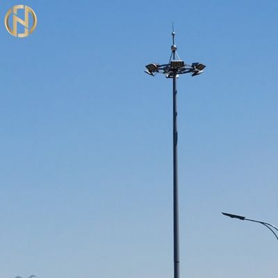 Un albero d'altezza galvanizzato Palo dei 12 tester con l'abbassamento del meccanismo d'innalzamento