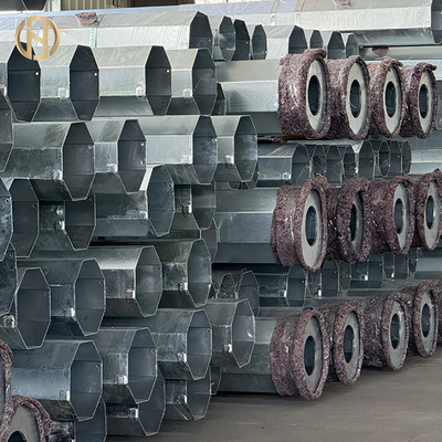 comprare 9M 10M 12M Hot Dip Galvanized Concrete Electric Pole 33KV Steel Tower Pole for Power Distribution Equipment online manufacture