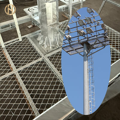 comprare Galvanizzato ad immersione calda alto palo del palo con sistema di sollevamento a controllo remoto per la manutenzione sicura e comoda della luce dello stadio online manufacture