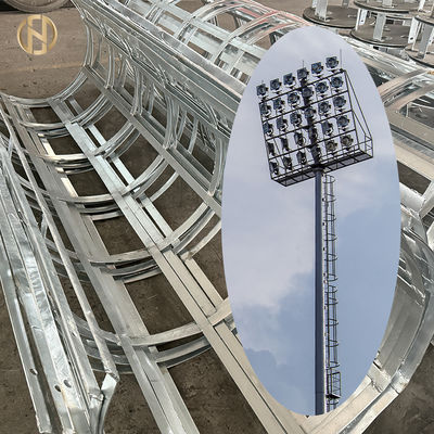 comprare Illuminazione dello stadio Polo alto mastello galvanizzato a caldo Polo di acciaio tubolare con opzioni di piastra di luce circolare e irregolare online manufacture