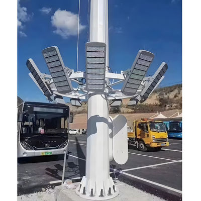comprare Illuminazione di stadio a palo alto con sistema di sollevamento telecomandato per una facile manutenzione e struttura in acciaio galvanizzato online manufacture