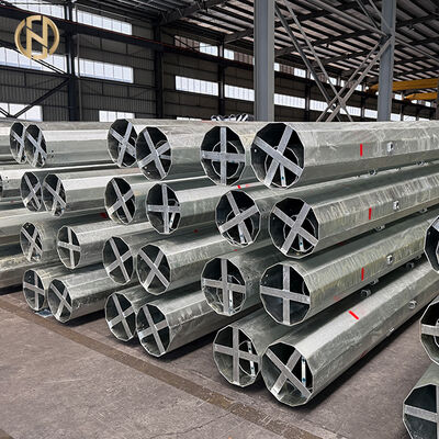 comprare 9m 10m 12m Galvanizzato Pollo di trasmissione di energia in acciaio, Torre di supporto elettrico per servizi pubblici, linee aeree e rete elettrica online manufacture