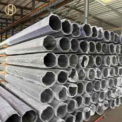 comprare Palo in acciaio ottagonale zincato per trasmissione elettrica, per esterni, 11M 350KGF, 13M 400KGF, 15M 450KGF online manufacture