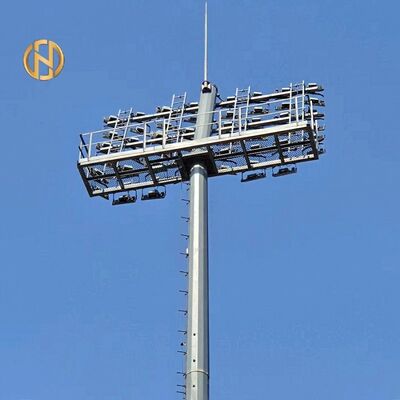 comprare Palo per illuminazione ad alto albero con sistema di sollevamento automatico | Torre faro per stadio e aeroporto da 20M 25M 30M 35M | Zincato a caldo IP65 online manufacture