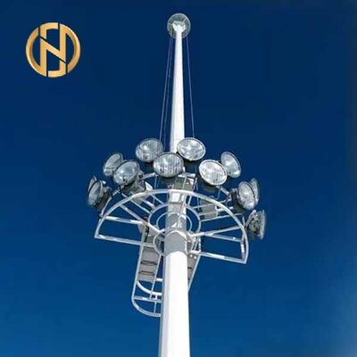 comprare 25M-45M Automatic Raising & Lowering High Mast Light Tower: Polo di acciaio tubolare galvanizzato con sistema di viti per aeroporti e stadi online manufacture