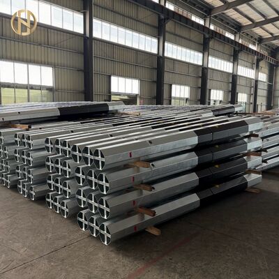 comprare 30-40FT 12-18M Polo di alimentazione in acciaio ottagonale, Q355 ASTM A572 HDG Distribution Utility Tower, Multi-section Slip Joint, Bitumen Base online manufacture
