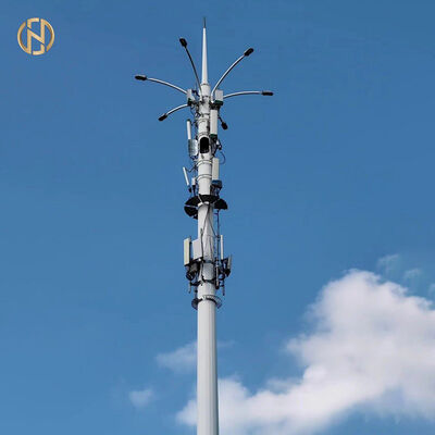 comprare Palo in acciaio galvanizzato per comunicazioni 5G per torre di telecomunicazioni esterne | Albero per antenna cellulare monopolare personalizzato dal produttore cinese online manufacture