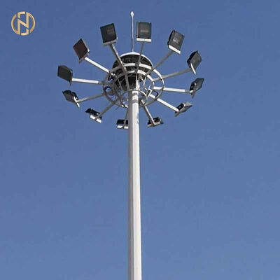 comprare FUTAO Fabbrica fonte Galvanizzato 20m 30m Alto palo del palo con sistema di sollevamento motorizzato Multi-testa luce a LED per il calcio Stadio di tennis esportazione globale online manufacture