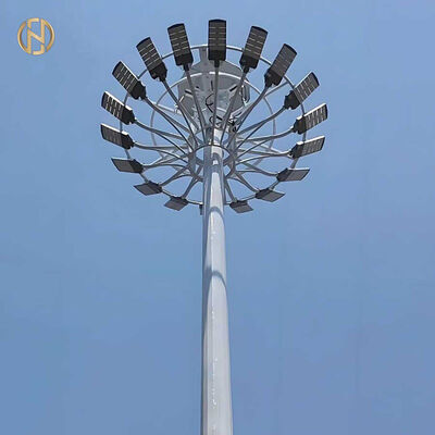 comprare Illuminazione dello stadio Alto palo di palo con varie forme e altezze di palo da 15 a 40 metri con costruzione in acciaio galvanizzato resistente online manufacture