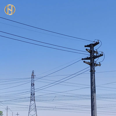 comprare Il colore grigio ha galvanizzato Palo d'acciaio ottagonale 69KV NEA 50FT 55FT 60FT 65FT 70FT online manufacture