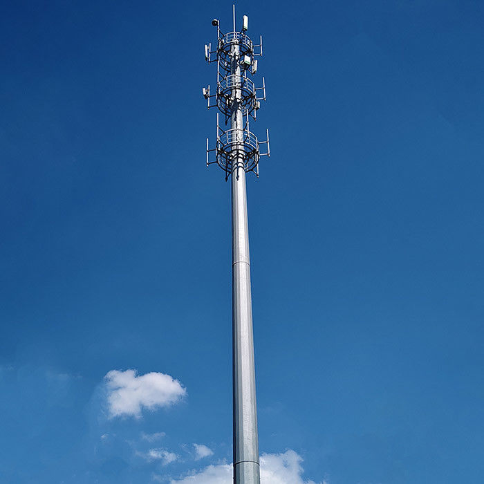Altezza 15 m-60 m Poli di telecomunicazione con calcolo della pressione del vento a 25 m/s