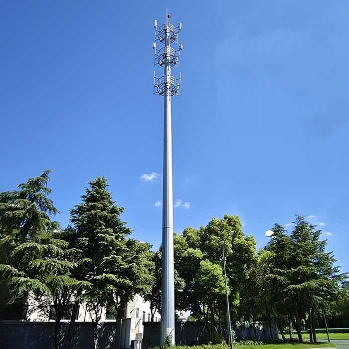 Antenne in acciaio da 35 m Monopoli con piattaforma per posta di telecomunicazione
