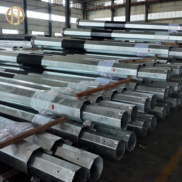 25FT-45FT Poligono ottagonale galvanizzato a caldo per distribuzione elettrica