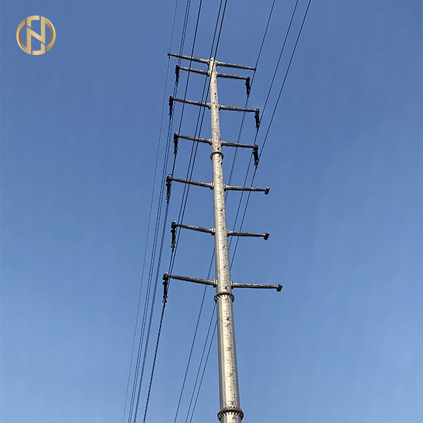Galvanizzazione ben finita d'acciaio galvanizzata 69KV di Palo 12.2m della trasmissione
