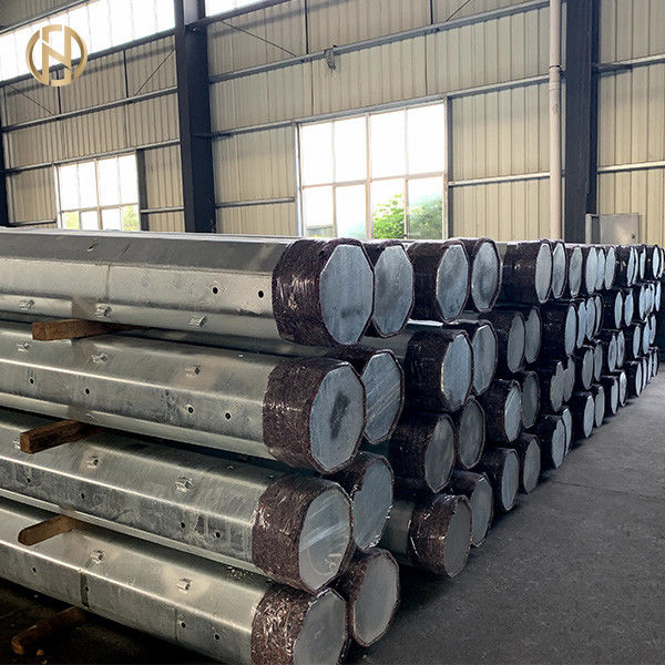Immersione calda palo pratico d'acciaio galvanizzato 35FT 40FT 10.5m 12m per distribuzione di energia