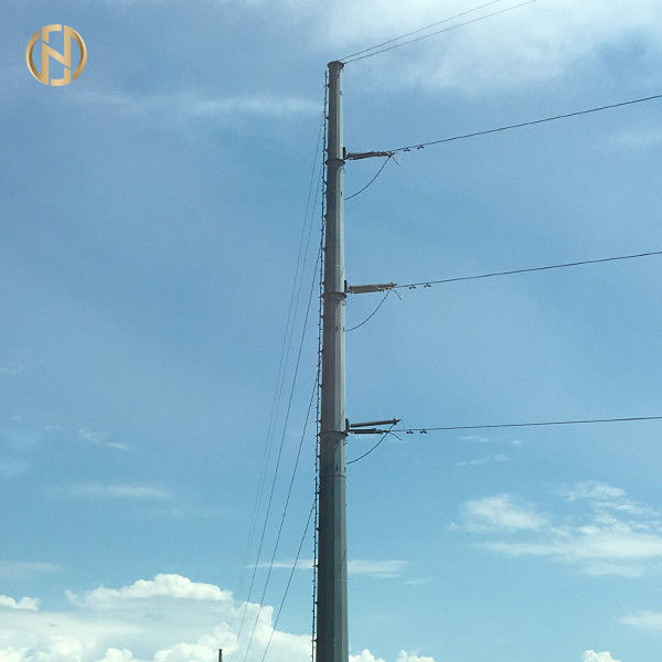 impianto elettrico Palo di 138KV HDG 35M con la piastra di base ed il grado di bullone d'ancoraggio M48 60-90