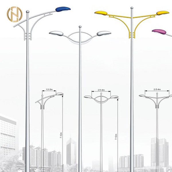 conici rotondi di palo di iluminazione pubblica di 8M Q235B scelgono la posta della lampada del braccio
