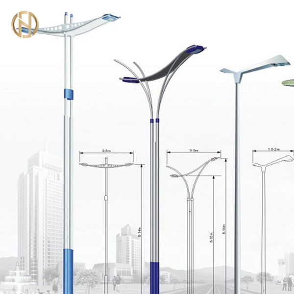 acciaio ottagonale Palo del braccio del doppio di palo di iluminazione pubblica di forma di 8M Q345B