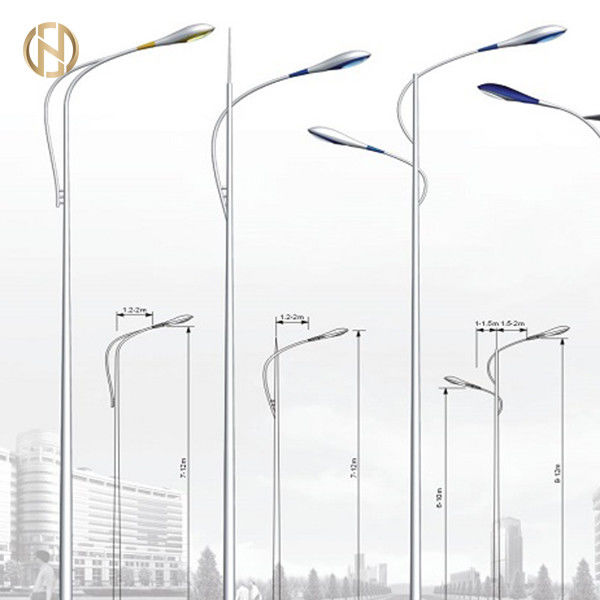 Singola/doppia iluminazione pubblica palo del braccio 12M 10m 8M 6M Galvanized Light Pole