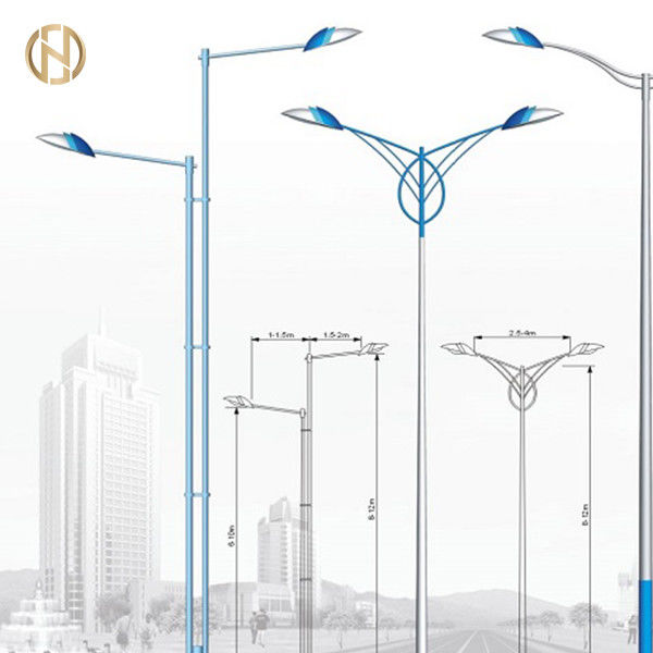 Braccio rotondo/conico palo leggero di palo di iluminazione pubblica di forma singolo Q235B
