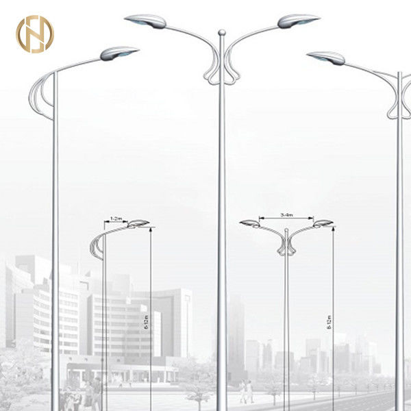 posta d'acciaio della lampada di forma ottagonale di palo di iluminazione pubblica 10m con il singolo braccio