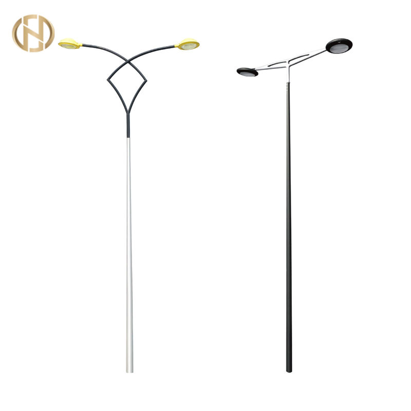 Verniciatura colorata palo di luce stradale elettrico personalizzabile con rivestimento galvanizzato a caldo e tubo di acciaio