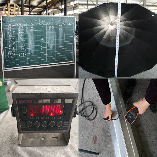 Dimensioni personalizzate Metal Power Pole 69KV 90FT Steel Electric Pole Q460C