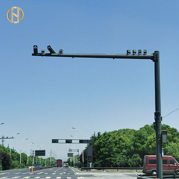 braccio galvanizzato Palo della macchina fotografica del CCTV di traffico di 10m Q235 singolo per controllare