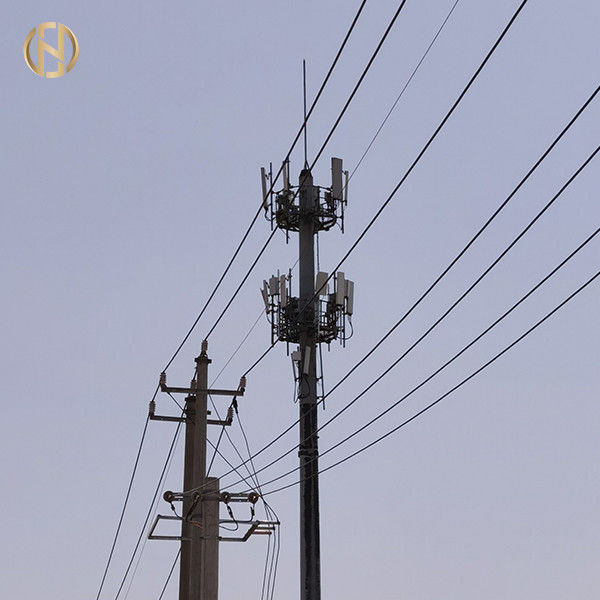 30m di caldo Dip Galvanizzato Telecom Mast Pole ASTM A572 GR65 Acciaio