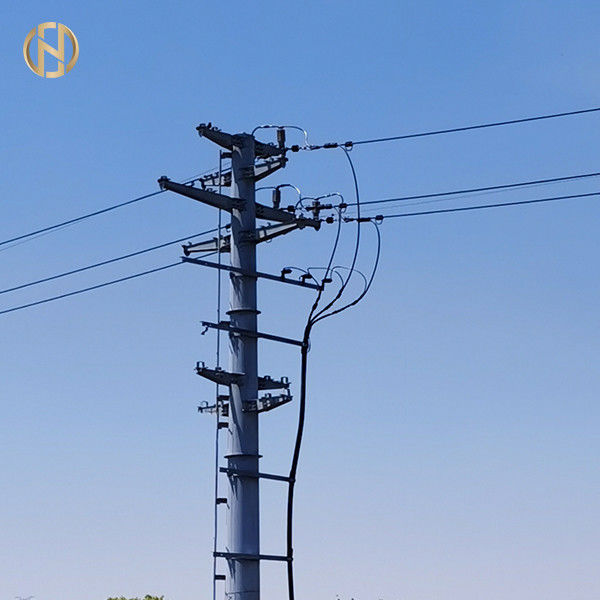 Potere palo su misura 69KV 90FT Q460C elettrico d'acciaio del metallo di dimensione