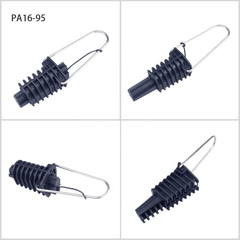 Linea sopraelevata di plastica tensione d'ancoraggio a fibra ottica del collare del cavo del vicolo cieco